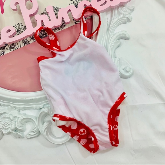 Disney / Tutu Minnie Mouse Red One Piece Swimsuit - Picture 4 of 8